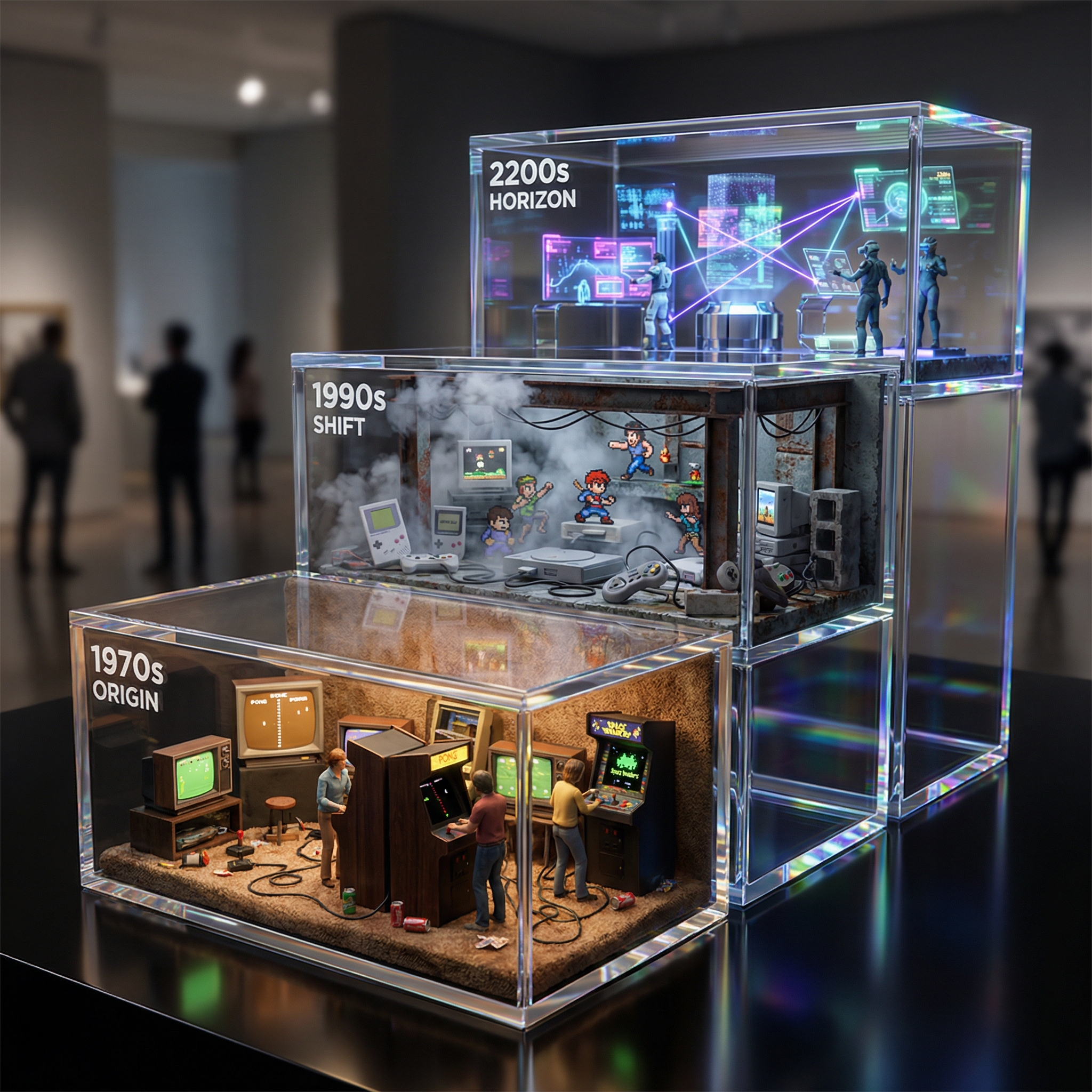 Time Slice Dioramas: Gaming Evolution Journey