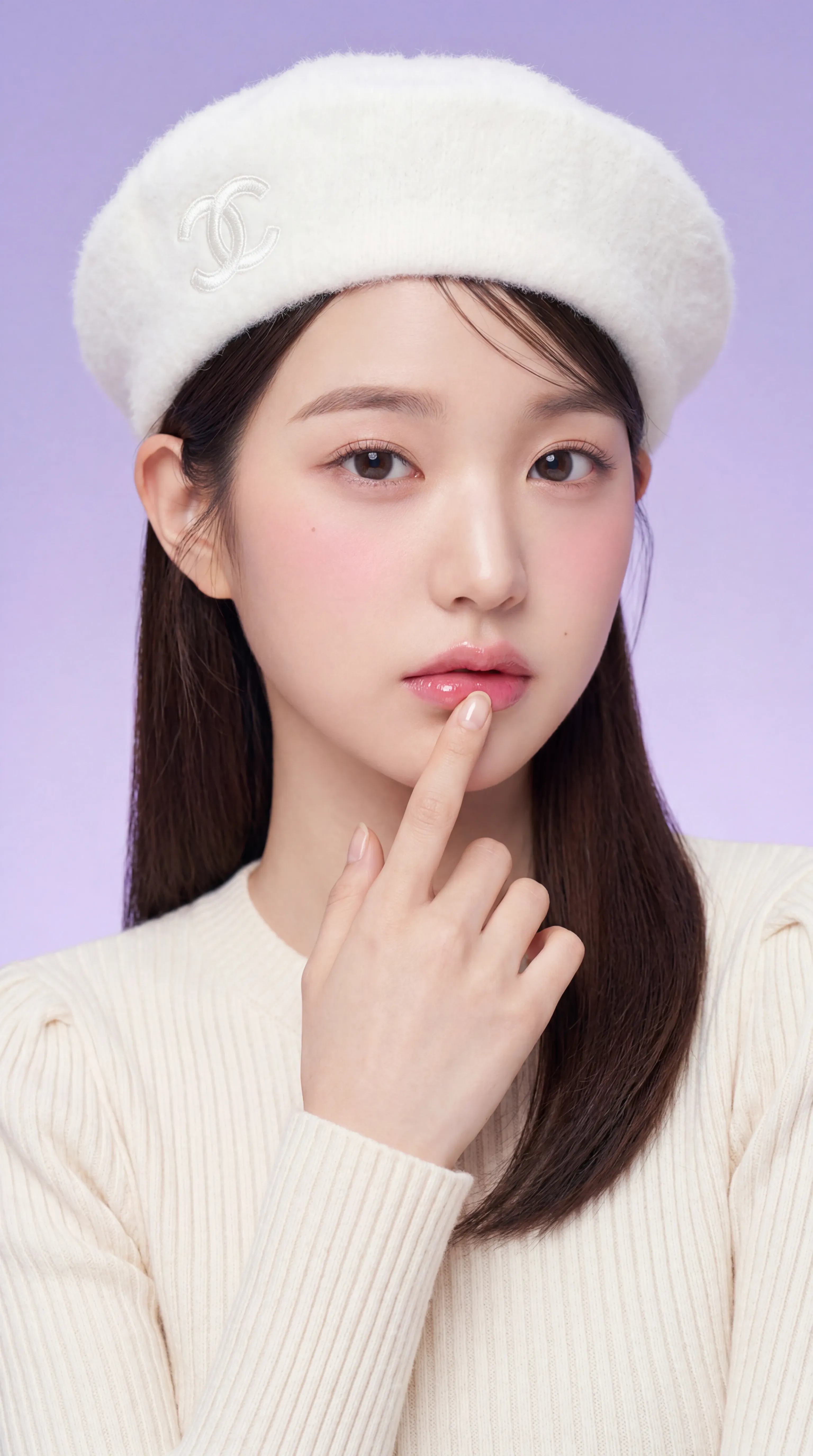 Enchanting Purple Studio Portrait