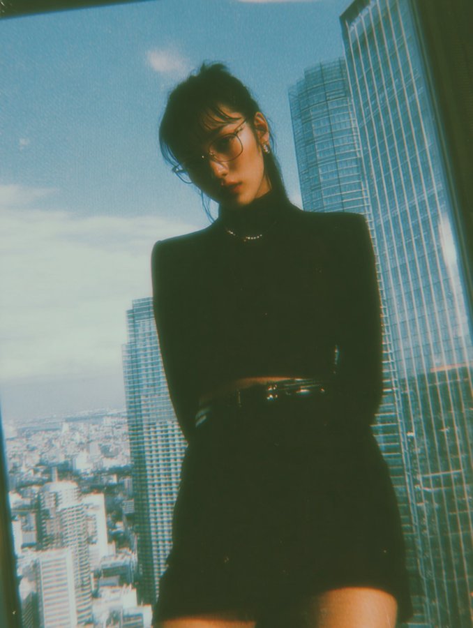 Vintage Office Power: Glasses & Ponytail Command