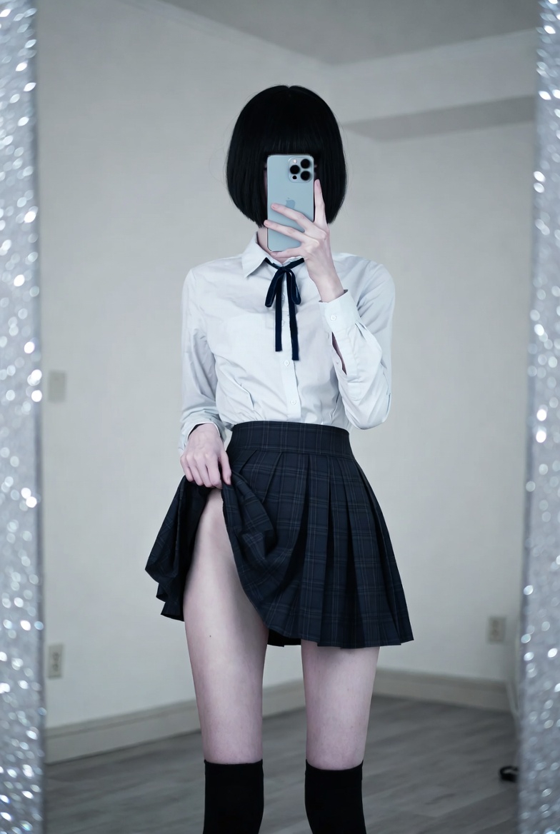 Vulnerable Mirror Selfie: Subtle Seduction Unveiled