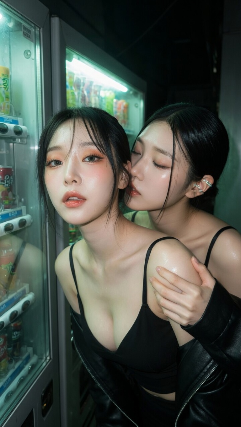 Korean Celebrity Close-Up Flash Duo Shot